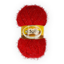 Пряжа ADELIA " BRILLIANT" 100% полиэстер 10 * 50г 90 м №05 красный. Цена за упаковку 10 шт — фото 1