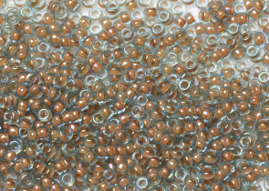 Бисер Япония MIYUKI Seed Beads 15/0 100г 0351 аква блестящий персиковая линия внутри — фото 1