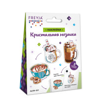 Кристальная ( алмазная) мозаика  " ФРЕЯ" ALVN- 301 наклейки " Кофе" 6. 5 х 9 см — фото 2