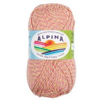 Пряжа ALPINA " LOLLIPOP" 100% хлопок 10 * 50г 175 м №05 малиновый- салатовый- желтый- коралловый. Цена за упаковку 10 шт — фото 1
