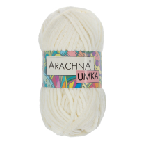 Пряжа ARACHNA "UMKA" 100% полиэстер 5 * 100 г 120 м №02 молочный. Цена за упаковку 5 шт — фото 1