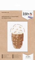 " Klart" набор для вышивания 12- 024 " Мороженое в стаканчике" 6 х 8 см — фото 2