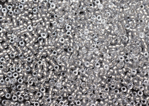Бисер Япония MIYUKI Seed Beads 15/0 100г 1105 бледный кристалл игристый серая линия внутри — фото 1