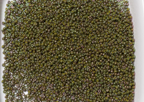 Бисер Япония MIYUKI Seed Beads 15/0 5г 1897 золотая оливка непрозрачный блестящий — фото 4