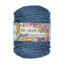 Пряжа ARACHNA " Cord Classic" 100% полиэфир 3 * 200 г ± 10 г 100 м №18 серо- голубой. Цена за упаковку 3 шт — фото 1