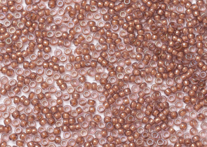 Бисер Япония MIYUKI Seed Beads 15/0 100г 0337 корица блестящий с цветной линией — фото 1