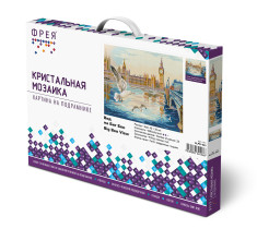Кристальная ( алмазная) мозаика  " ФРЕЯ" ALPD- 043 на подрамнике " Вид на Биг Бен" 40 х 30 см — фото 2