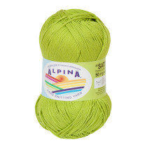 Пряжа ALPINA " SATI" 100% мерсеризованный хлопок 10 * 50г 170 м №088 яр. зеленый. Цена за упаковку 10 шт — фото 1