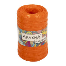 Пряжа ARACHNA " Raffia" 100% полипропилен 5 * 50г ± 10 г 200 м №13 оранжевый. Цена за упаковку 5 шт — фото 1