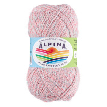Пряжа ALPINA " SHEBBY" 100% хлопок 10 * 50г 150 м №08 коралловый- голубой. Цена за упаковку 10 шт — фото 1