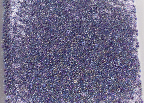 Бисер Япония MIYUKI Seed Beads 15/0 100г 0274 кристалл радужный аметистовая линия внутри — фото 4