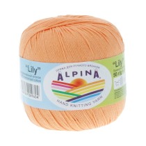 Пряжа ALPINA "LILY" 100% мерсеризованный хлопок 10 * 50г 175 м №012 св.оранжевый. Цена за упаковку 10 шт — фото 2