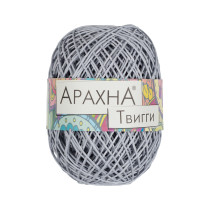 Пряжа ARACHNA " Twiggy" 100% целлюлоза 5 * 50г ± 5 г 80 м №08 серебристый. Цена за упаковку 5 шт — фото 1