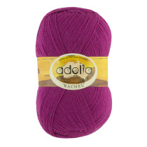 Пряжа ADELIA " RACHEL" 90% шерсть, 10% полиэстер 5 * 100 г 400 м №26 сиреневый. Цена за упаковку 5 шт — фото 1
