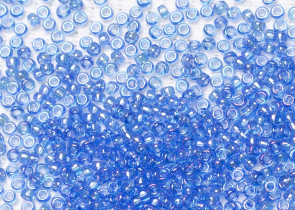 Бисер Япония MIYUKI Seed Beads 15/0 100г 0261 светло-сапфир прозрачный радужный — фото 2