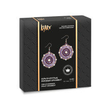 " Klart" набор для вышивания 10- 502 " Серьги круглые. Лиловый орнамент"  — фото 2