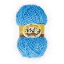Пряжа ADELIA " BRILLIANT" 100% полиэстер 10 * 50г 90 м №40 яр. голубой. Цена за упаковку 10 шт — фото 2