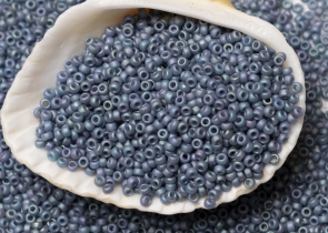 Бисер Япония MIYUKI Seed Beads 15/0 5г 2030 стальной синий блестящий матовый металлизированный — фото 3