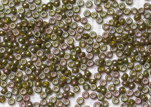 Бисер Япония MIYUKI Seed Beads 15/0 5г 1897 золотая оливка непрозрачный блестящий — фото 2