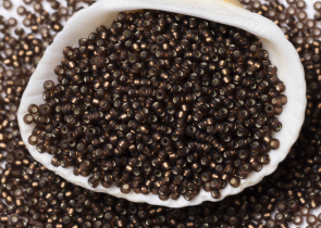 Бисер Япония MIYUKI Seed Beads 15/0 100г 0005F тёмно-топаз матовый серебряная линия внутри — фото 3