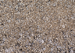 Бисер Япония MIYUKI Seed Beads 15/0 100г 1521 кристалл игристый бежевая линия внутри — фото 1