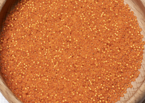 Бисер Япония MIYUKI Seed Beads 15/0 100г 0008F апельсин серебряная линия внутри — фото 5