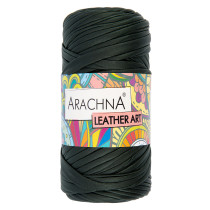 Пряжа ARACHNA " LEATHER ART" 100% полиэстер 4 * 160 г ± 10 г 50 м №08 т. хаки. Цена за упаковку 4 шт — фото 1