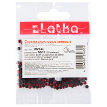 Страз клеевой " Zlatka" RS/ 144 SS10 2. 7 - 2. 9 мм акрил 144 шт в пакете с еврослотом 009 табачный ( smoked topaz)  — фото 3