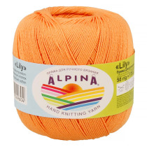 Пряжа ALPINA "LILY" 100% мерсеризованный хлопок 10 * 50г 175 м №012 св.оранжевый. Цена за упаковку 10 шт — фото 1