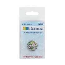 " Gamma" NEM Игольница- магнит в пакете с еврослотом №12 Нежные цветы — фото 2