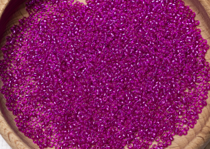 Бисер Япония MIYUKI Seed Beads 15/0 100г 1340 фуксия прозрачный серебряная линия внутри — фото 5