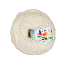 Пряжа ALPINA " MARGO" 100% мериносовая шерсть 10 * 50г 75 м №01 БЕЛЫЙ. Цена за упаковку 10 шт — фото 1