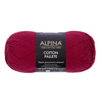 Пряжа ALPINA "COTTON PALLETE" 50% хлопок, 50% акрил 10 * 50г 205 м №10 вишневый. Цена за упаковку 10 шт — фото 1
