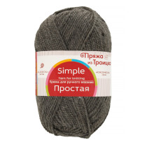 Пряжа из Троицка " Простая" 50% шерсть, 50% акрил 10 * 100 г 200 м №096 серый меланж. Цена за упаковку 10 шт — фото 1