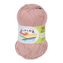 Пряжа ALPINA " SATI" 100% мерсеризованный хлопок 10 * 50г 170 м №452 серо- розовый. Цена за упаковку 10 шт — фото 1
