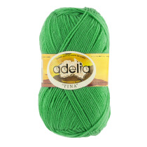 Пряжа ADELIA "TINA" 100% акрил 5 * 100 г 308 м №065 яр.зеленый. Цена за упаковку 5 шт — фото 1