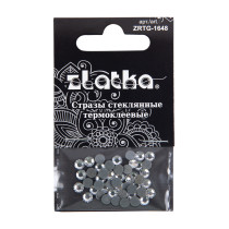 Страз клеевой " Zlatka" ZRTG- 1648 SS16 Crystal 3. 9 мм стекло 48 шт в пакете с картонным еврослотом №01 белый ( Crystal)  — фото 1