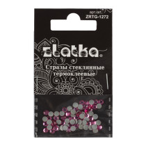 Страз клеевой " Zlatka" ZRTG- 1272 SS12 цветные 3. 2 мм стекло 72 шт в пакете с картонным еврослотом №25 фуксия ( Fuchsia)  — фото 1