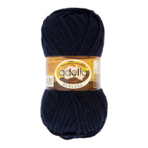 Пряжа ADELIA " RUSLANA" 75% акрил, 25% шерсть 5 * 100 г 100 м №12 т. синий. Цена за упаковку 5 шт — фото 1