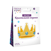 Кристальная ( алмазная) мозаика  " ФРЕЯ" ALVM- 036 магнит " Корона" 7. 5 х 6. 5 см — фото 2