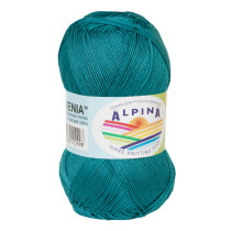 Пряжа ALPINA " XENIA" 100% мерсеризованный хлопок 10 * 50г 240 м №120 т. бирюзовый. Цена за упаковку 10 шт — фото 1
