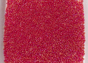Бисер Япония MIYUKI Seed Beads 15/0 5г 0254 красный прозрачный радужный — фото 4