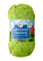 Пряжа ПНК Кирова " Детская сказка" 100% хлопок 100 г 250 м №2503 яр. салатовый. Цена за упаковку 8 шт — фото 1