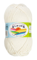 Пряжа ALPINA " NATURE" 100% хлопок 10 * 50г 105 м №001 молочный. Цена за упаковку 10 шт — фото 1