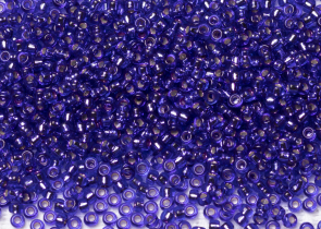 Бисер Япония MIYUKI Seed Beads 15/0 100г 1446 окрашенный красный фиолетовый серебряная линия внутри — фото 1