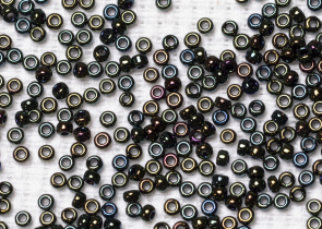 Бисер Япония MIYUKI Seed Beads 15/0 5г 0453 лесно-зелёный ирис металлизированный — фото 2