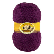 Пряжа ADELIA " NATALI" 100% акрил 10 * 50г 300 м №32 т. сиреневый. Цена за упаковку 10 шт — фото 1