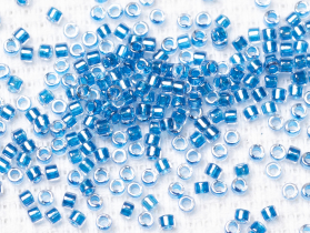 Бисер Япония MIYUKI Delica цилиндр 11/0 50 г DB-0920 игристый cerulean blue с цветной линией кристалл — фото 1
