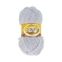 Пряжа ADELIA " SOFIA" 100% полиэстер 10 * 50г 90 м №21 св. серый. Цена за упаковку 10 шт — фото 1