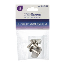 Фурнитура сумочная металл "Gamma" GHT-12 Ножки для дна сумки d 12 мм 4 шт. №04 под никель — фото 1